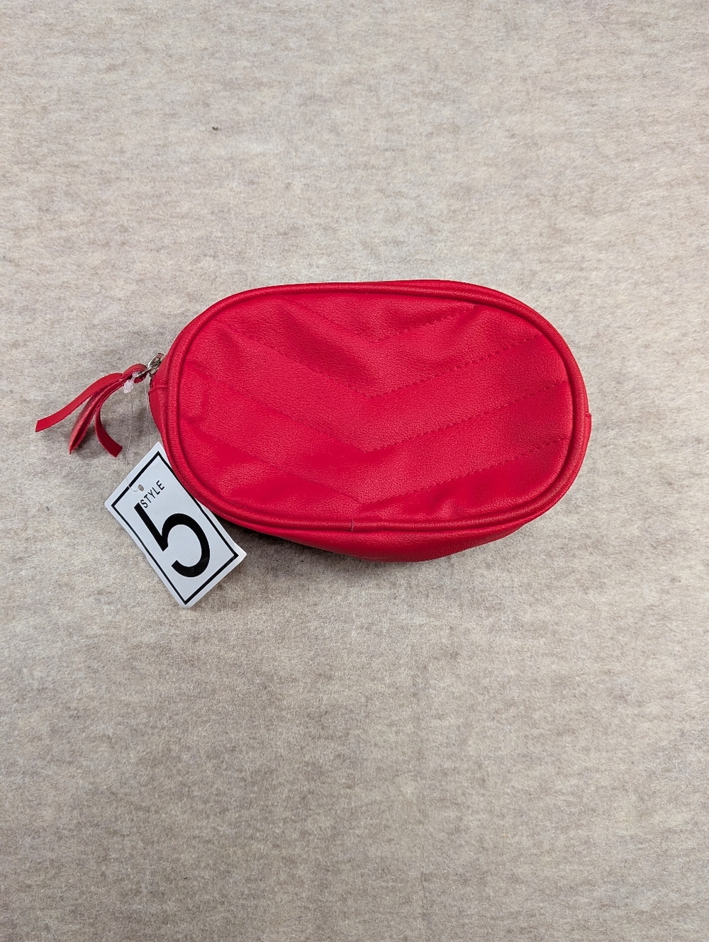 NEW* Bold Red Cross Body Belt Fanny Pack Bag Small Essential Items Chevron Purse
